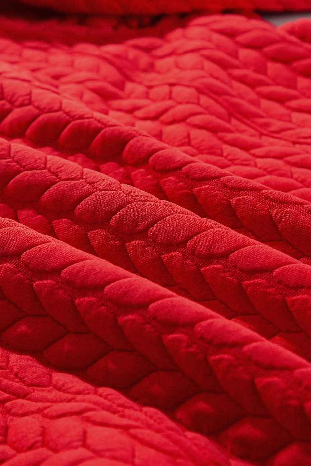 Tomato red plus size pullover - Love Salve